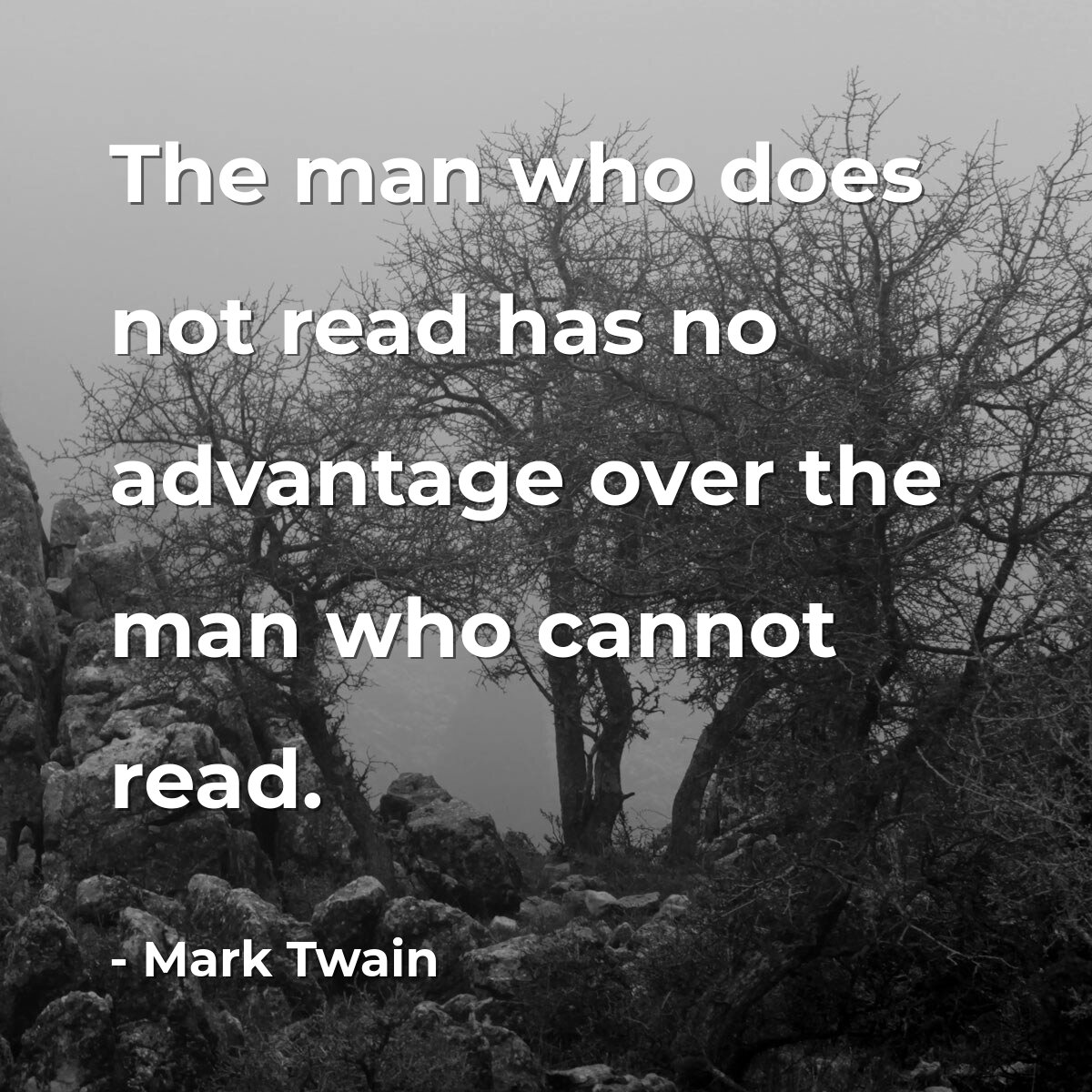 The man who does not read has no advantage over the man who cannot read.