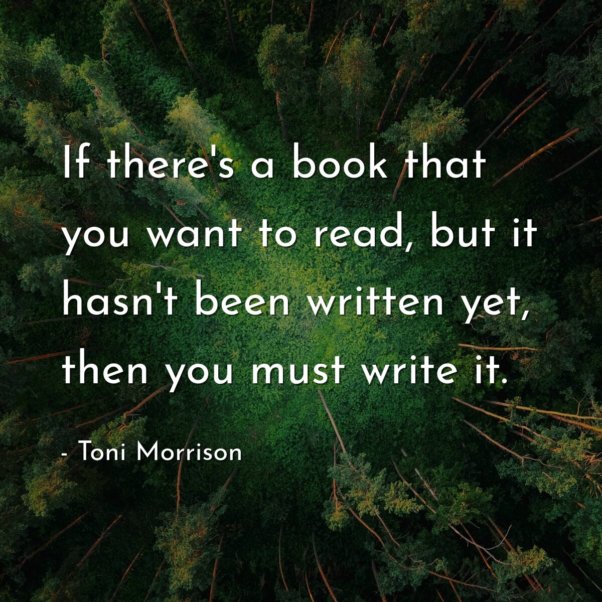 If there's a book that you want to read, but it hasn't been written yet, then you must write it.